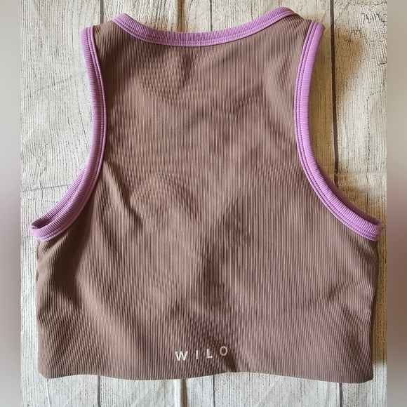 Wilo the Label Size Small Racerback Longline Ribbed Sports Bra Cropped Activewea - Picture 4 of 7